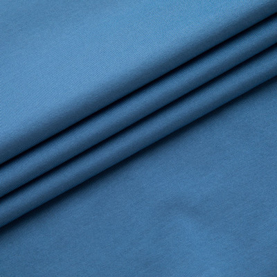 【18秋冬新款】VERRI/VERRI植絨工藝圖案,栩栩生動,圖案效果飽滿的藍色棉質圓領修身款長袖T恤-男士長袖T恤